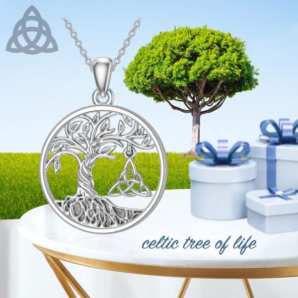 Sterling Silver Celtic Tree Of Life Necklace-3