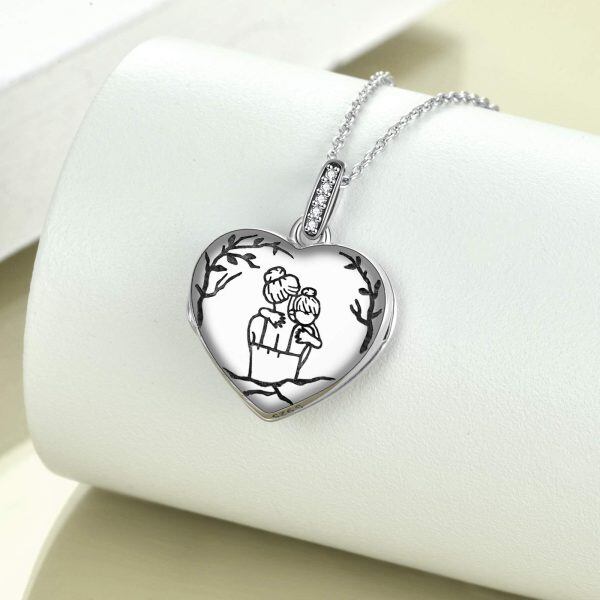 Sterling Silver Heart Necklace-3