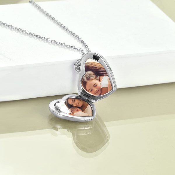 Sterling Silver Heart Necklace-4