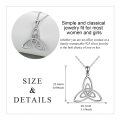 wholesale 925 Sterling Silver Triquetra Trinity Knot Pendant Necklace for Women-0-4