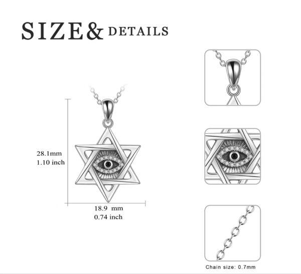 Sterling Silver Evil Eye Necklace-5