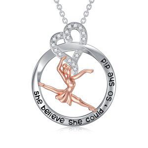 Sterling Silver Ballerina Necklace-0