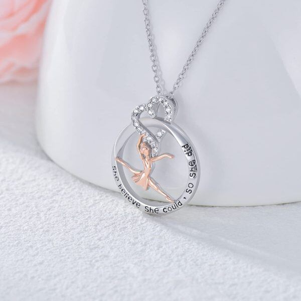 Sterling Silver Ballerina Necklace-3