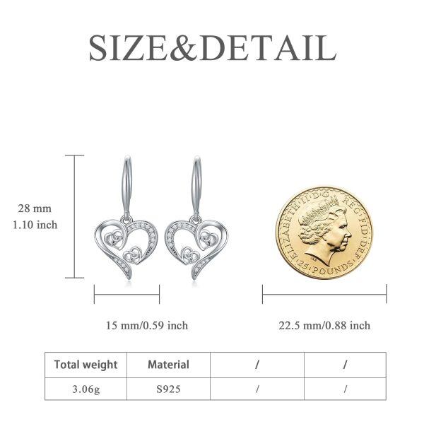 Sterling Silver Heart Earrings-1