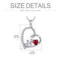 wholesale 925 Sterling Silver Red Crystal Love Pig Pendant Necklace for Women-0-3