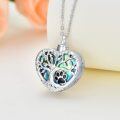 wholesale 925 Sterling Silver Heart Shaped Abalone Shell Tree of Life Paw Print Keepsake Pendant Necklace for Ashes Memorial s-0-1