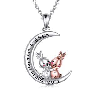 Sterling Silver Bunny Necklace-0