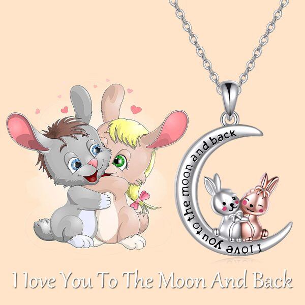 Sterling Silver Bunny Necklace-4