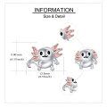 wholesale 925 Sterling Silver Axolotl Stud Earrings with Pink Accents for Women-0-3