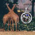 wholesale Sterling Silver Giraffe Necklace - Rhodium Plated-0-11
