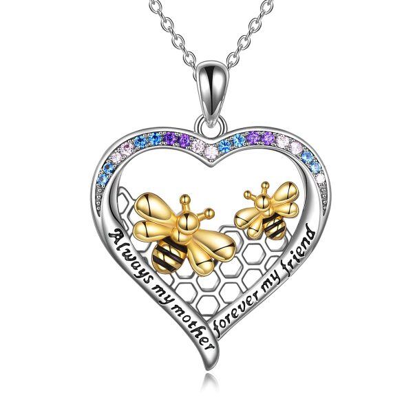 Sterling Silver Bee Necklace-0