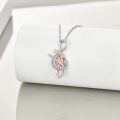 wholesale 925 Sterling Silver Ballerina Dance Musical Notes Pendant Necklace s for Women Girls-0-3