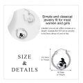 wholesale 925 Sterling Silver Black and White Cat Hoop Earrings for Women-0-2