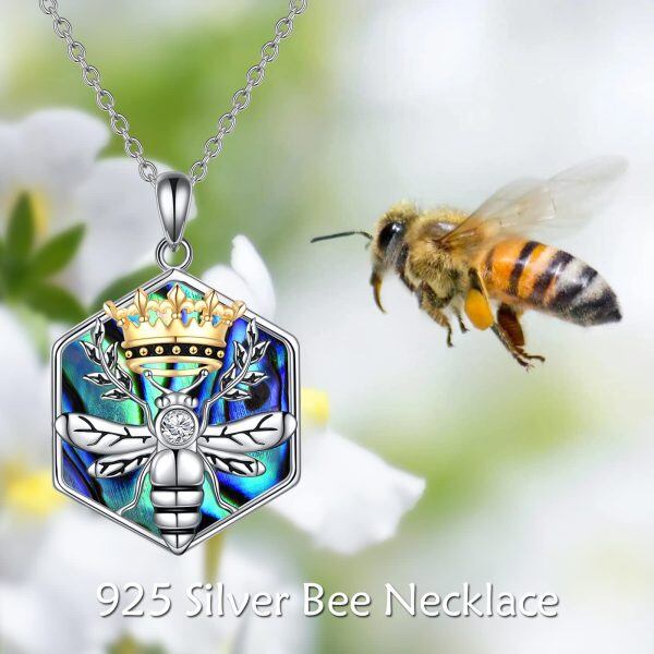 Sterling Silver Bee Necklace-5