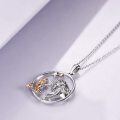 wholesale 925 Sterling Silver Mermaid & Unicorn Pendant Necklace with Stars for Women-0-2
