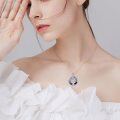 wholesale 925 Sterling Silver Rainbow Crystal Tree of Life Pendant Necklace for Women-0-1