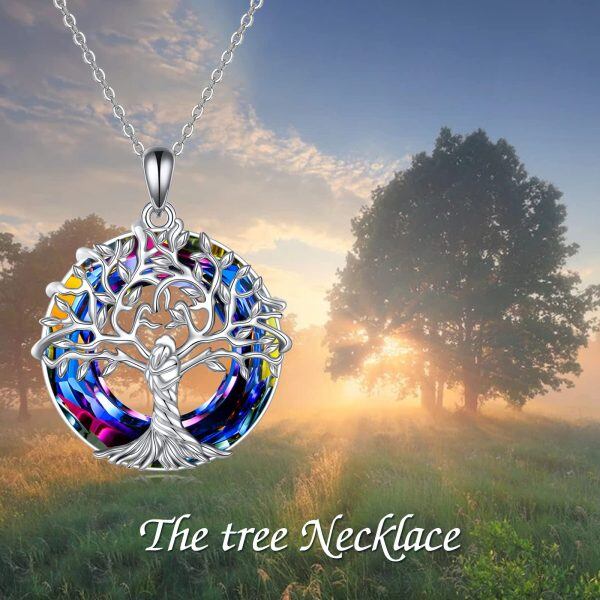 Sterling Silver Tree Of Life Necklace-5