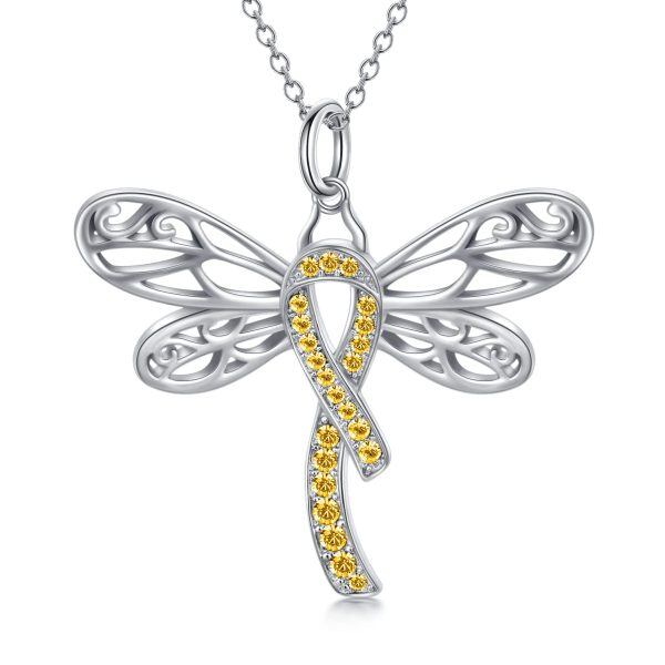 Sterling Silver Dragonfly Necklace-15