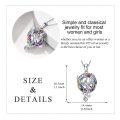 wholesale 925 Sterling Silver Rainbow Crystal Swan Pendant Necklace for Women-0-4