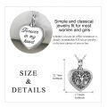 wholesale 925 Sterling Silver Heart-Shaped Tree of Life Photo Locket Urn Pendant Necklace with Chain and Fill Kit-0-4