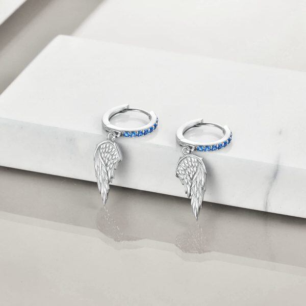 Sterling Silver Angel Wings Earrings-2