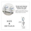 wholesale 925 Sterling Silver Angel Wing Blue Crystal Dangle Hoop Earrings for Women-0-5