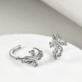 wholesale 925 Sterling Silver Celtic Knot Cross Huggie Hoop Earrings for Women-0-2