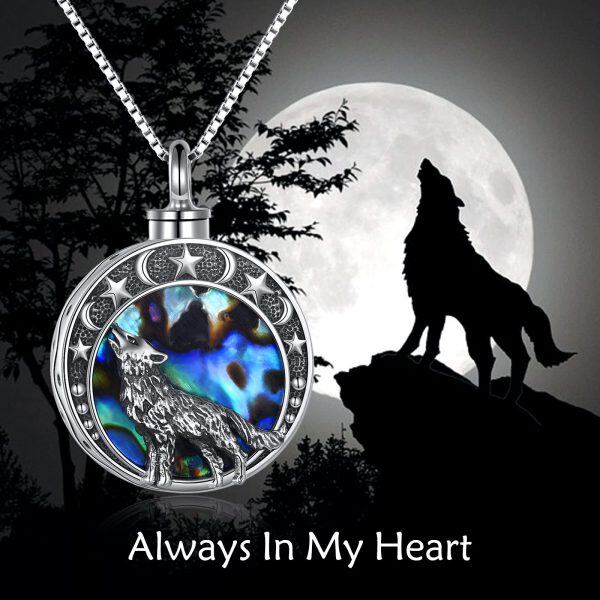 Sterling Silver Wolf Necklace-4