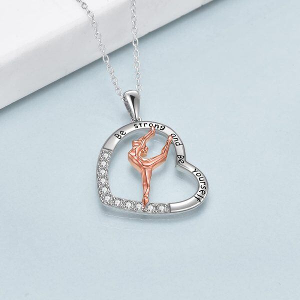 Sterling Silver Gymnastics Necklace-2