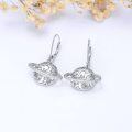 wholesale 925 Sterling Silver CZ Saturn Drop Earrings-0-4