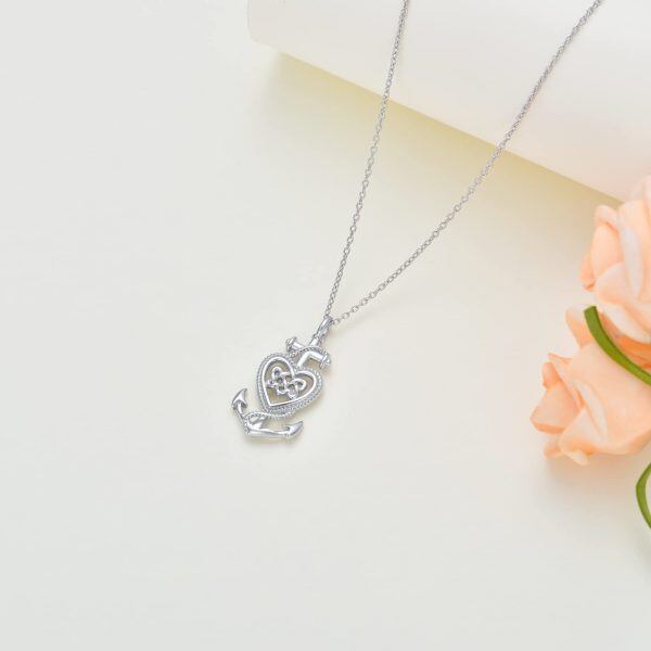 Sterling Silver Celtic Anchor Necklace-4