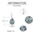 wholesale 925 Sterling Silver Abalone Shell Filigree Dragonfly Teardrop Dangle Earrings-0-5