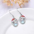 wholesale 925 Sterling Silver Mushroom Rabbit Moonstone Drop Earrings-0-3