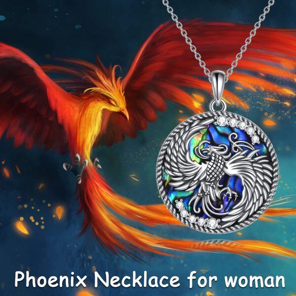 Sterling Silver Phoenix Necklace-3