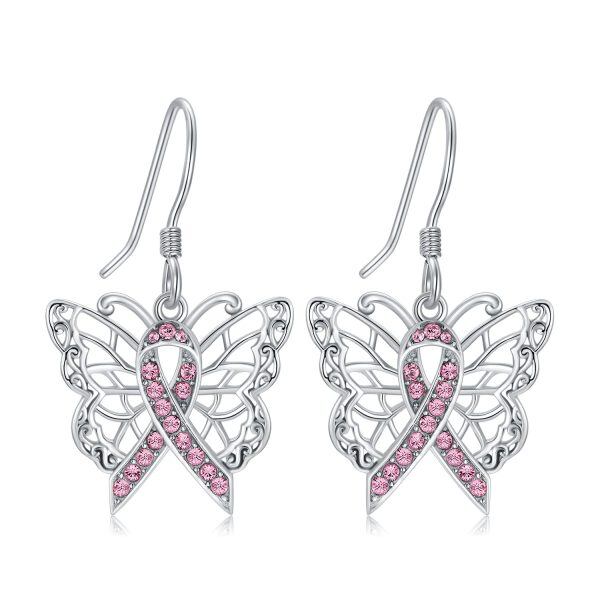 Sterling Silver Butterfly Earrings-0