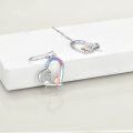 wholesale 925 Sterling Silver Heart Cat Girl Dangle Drop Earrings  for Women Girls Mom-0-1