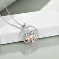 wholesale 925 Sterling Silver Frogs on Mushroom Pendant Necklace for Women-0-3