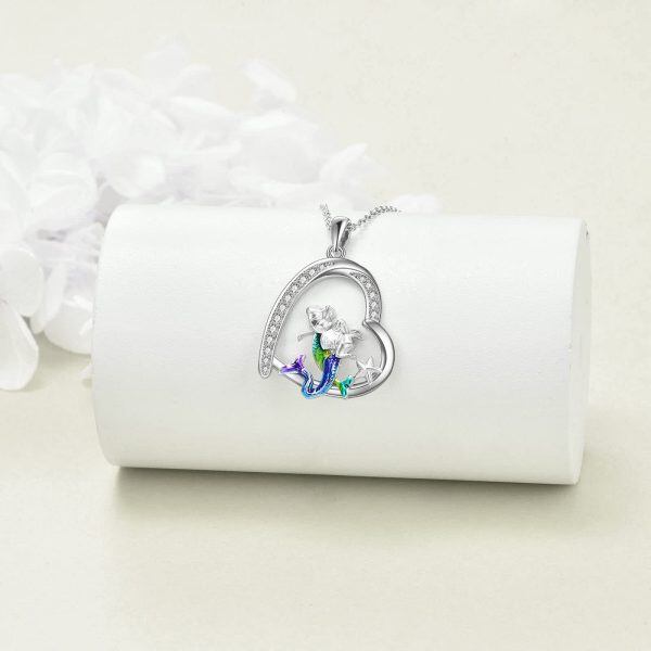 Sterling Silver Mermaid Sister Necklace-5