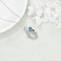 wholesale 925 Sterling Silver Floral Hummingbird Pendant Necklace for Women Gifts-0-4
