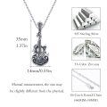 wholesale 925 Sterling Silver Guitar Urn Pendant Keepsake Jewelry with Chain and Funnel Set-0-4