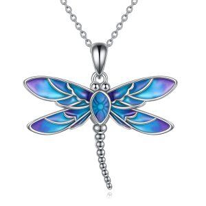 Sterling Silver Dragonfly Pendant Necklace-0