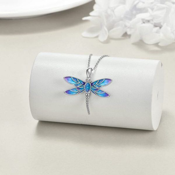 Sterling Silver Dragonfly Pendant Necklace-2