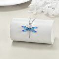 wholesale 925 Sterling Silver Blue & Purple Enamel Dragonfly Pendant Necklace for Women-0-2