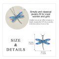 wholesale 925 Sterling Silver Blue & Purple Enamel Dragonfly Pendant Necklace for Women-0-4