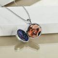 wholesale 925 Sterling Silver Tree of Life Photo Locket Pendant Necklace with Abalone Shell Inlay for Women-0-2
