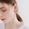 wholesale Sterling Silver Moonstone Leverback Teardrop Dangle Earrings for Women-0-13