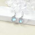 wholesale Sterling Silver Moonstone Leverback Teardrop Dangle Earrings for Women-0-14