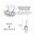 wholesale Sterling Silver Moonstone Leverback Teardrop Dangle Earrings for Women-0-16
