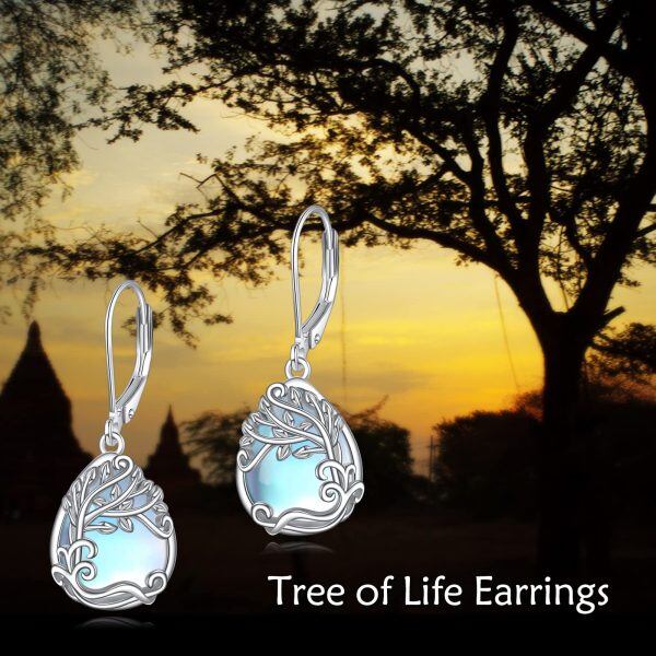 Sterling Silver Tree Of Life Earrings-5