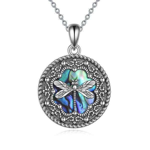 Sterling Silver Dragonfly Pendant Necklace-0